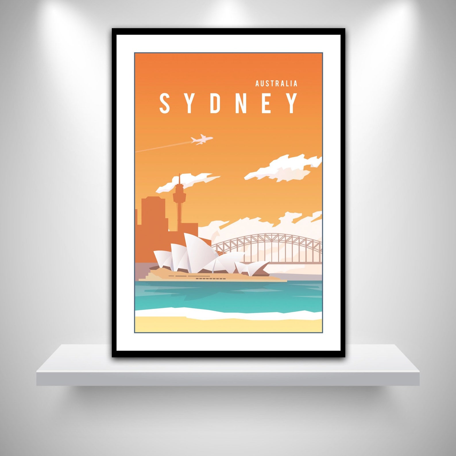 Sydney Travel Poster Sydney Poster Print Sydney Wall Art Etsy