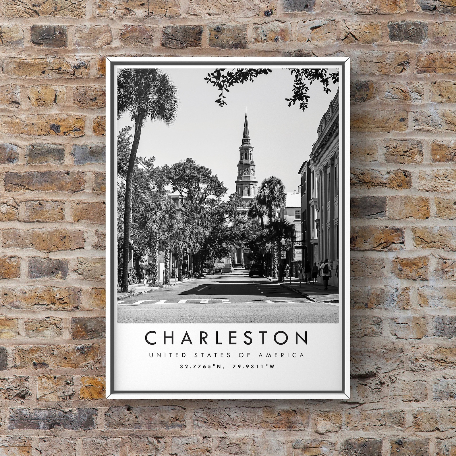 Black and White Charleston Print Charleston Poster Print Etsy