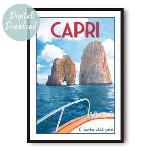 Capri Travel Print | Digital Download | 25 Different Size Options