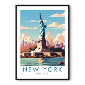 Impresión de viaje a Nueva York, póster de viaje a Nueva York, impresión de Nueva York, decoración de viaje, impresión popular, regalo de cumpleaños, A1/A2/A3/A4/A5