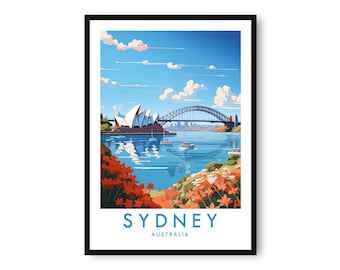Sydney Australia Travel Poster: Giclée Fine Art Print