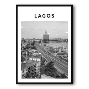 Lámina de viaje a Lagos, Nigeria: Arte mural minimalista