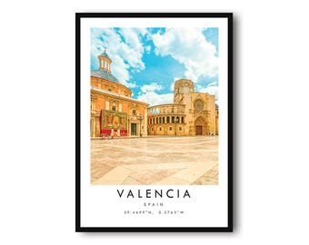 Valencia Spain Travel Print: Giclée Fine Art Poster