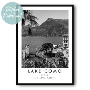 Lake Como Travel Print | Digital Download | 25 Different Size Options