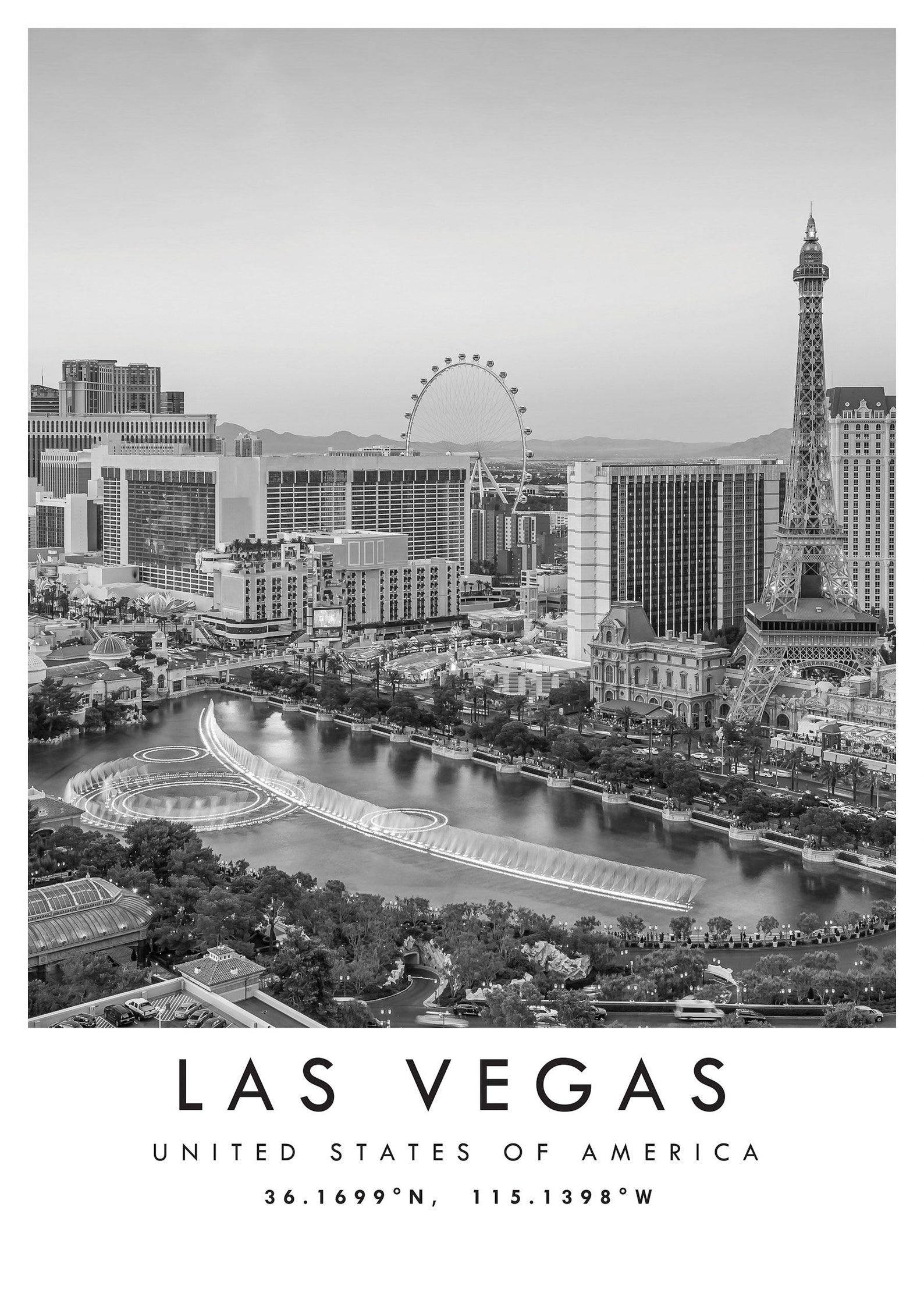 Las Vegas Travel Print Las Vegas Poster Unique Wallart Etsy