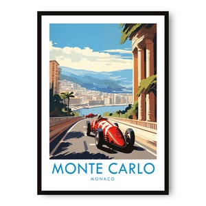 Monte Carlo Travel Print, Monte Carlo Travel Poster, Monaco Print, Travel Decor, Popular Print, Birthday Gift, A1/A2/A3/A4/A5