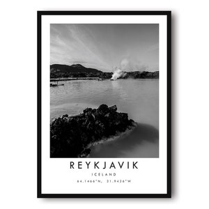 Reykjavik Travel Print, Reykjavik Poster Print, Reykjavik Wall Art Minimalist, Prints of Reykjavik Iceland, Popular Gift A1/A2/A3/A4/A5