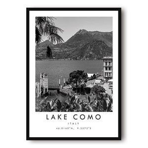 Lake Como Travel Print, Lake Como Poster Print, Lake Como Wall Art Minimalist, Photography Prints of Lake Como Italy, Popular Gift