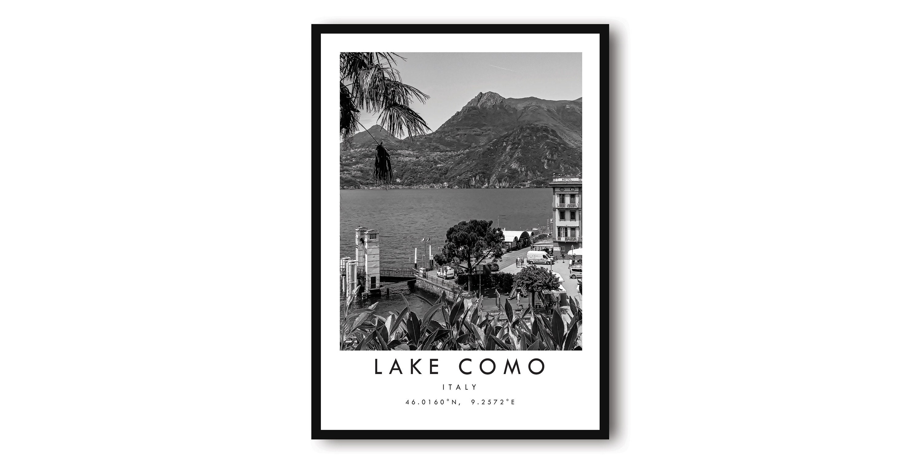 Comer See Reise Druck, Comer See Poster Druck, Comer See Wand Kunst Minimalistisch, Fotografie Drucke von Comer See Italien, Beliebtes Geschenk