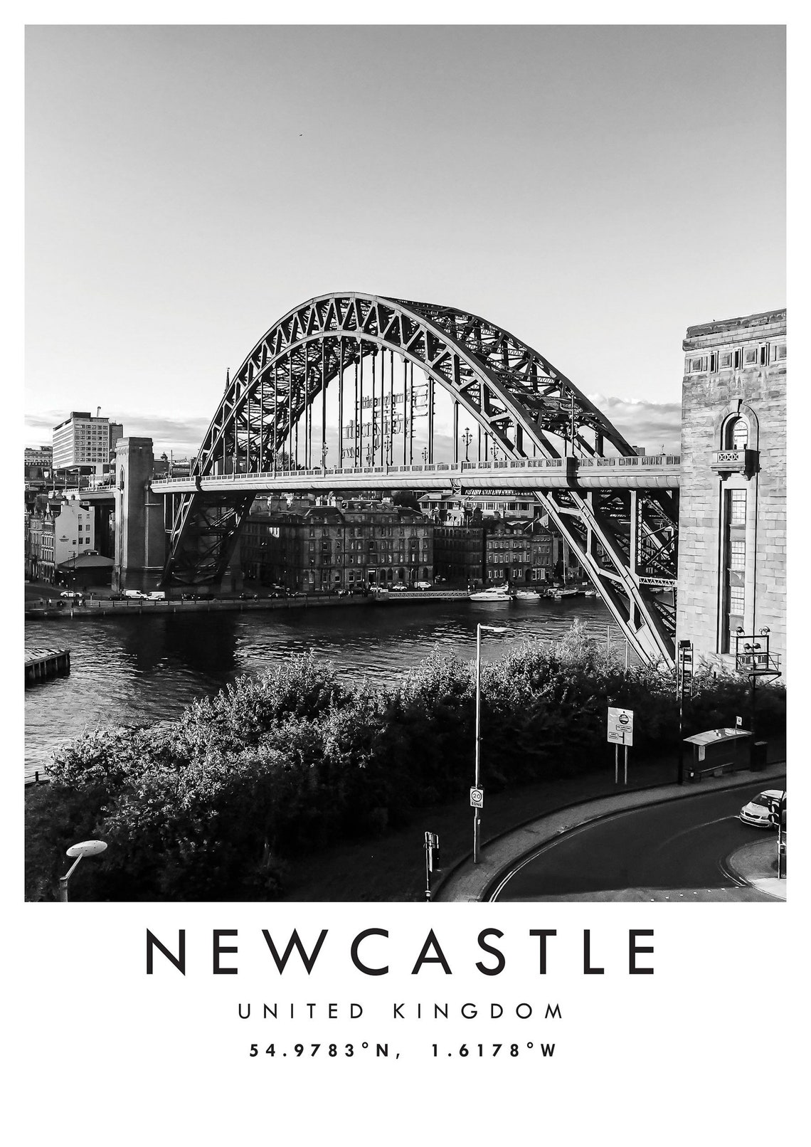 Newcastle Travel Print Newcastle Poster Unique Wallart Etsy