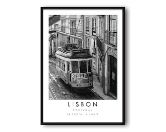 Lissabon Reisedruck, Lissabon Poster, Lissabon Wandkunst minimalistisch, Lissabon Druck, Fotografiedruck von Lissabon Portugal A1/A2/A3/A4/A5