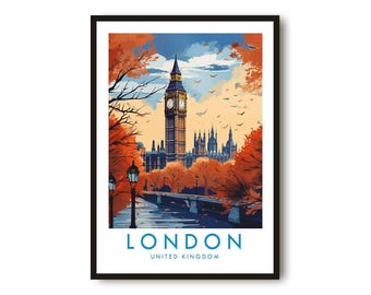 London Travel Poster: Giclée Fine Art Print