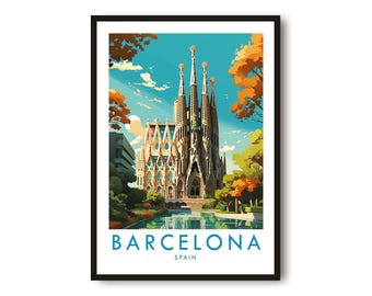 Barcelona Travel Poster | Spanish Wall Art