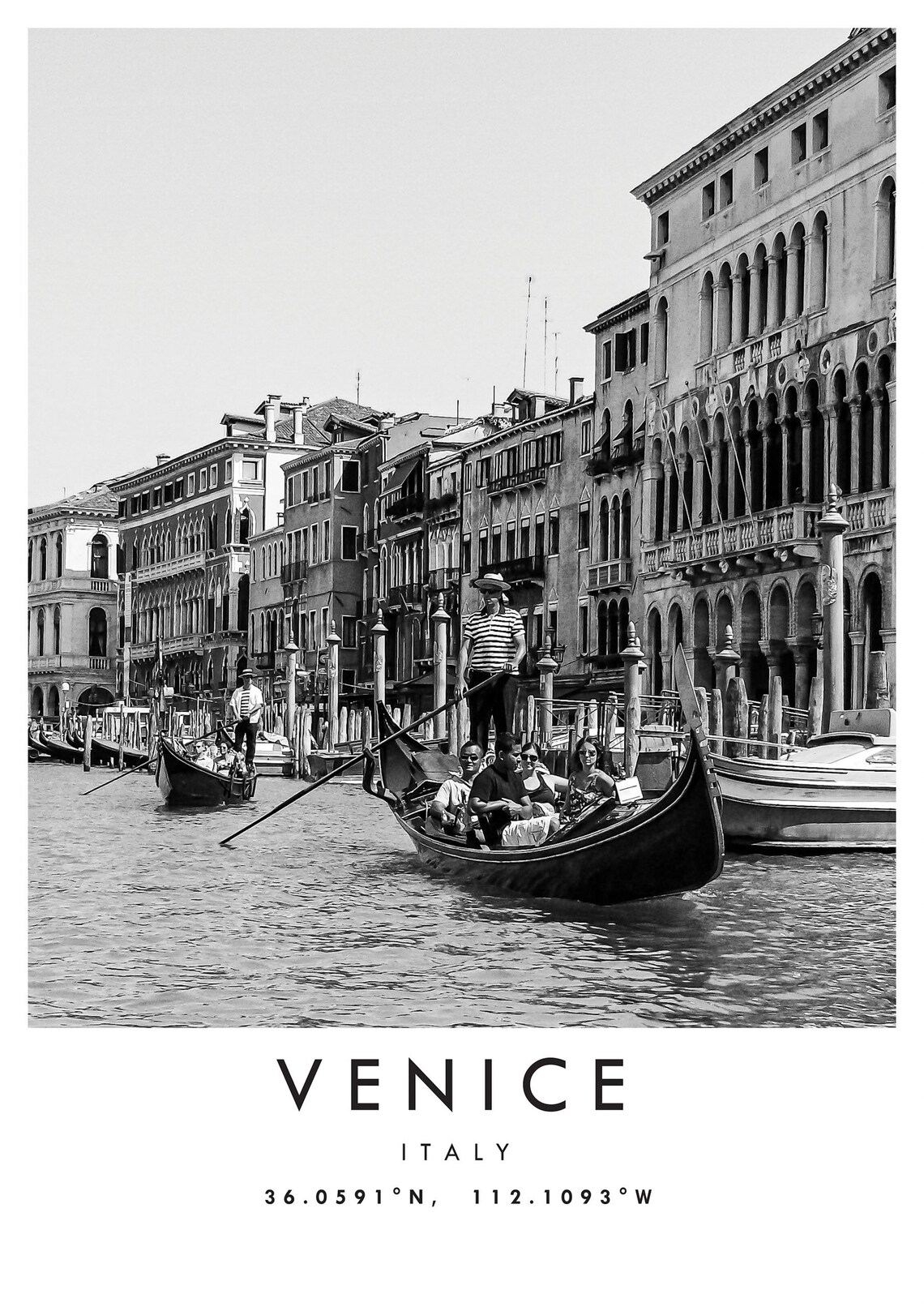 Black and White Venice Print Venice Poster Print Venice Wall Etsy
