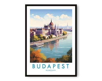Budapest Hungary Travel Poster: Giclée Fine Art Print