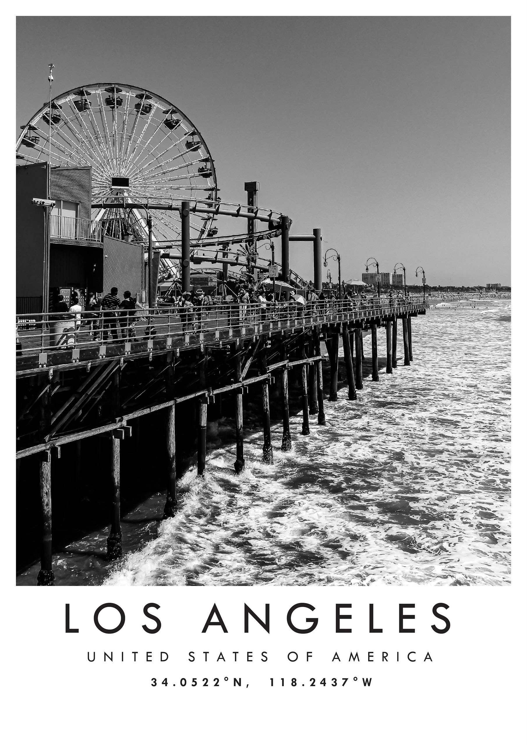 Los Angeles Travel Print Los Angeles Poster Unique Wallart Etsy