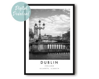 Dublin Travel Poster Digital Download | Minimilist Wall Art | Printable City Decor
