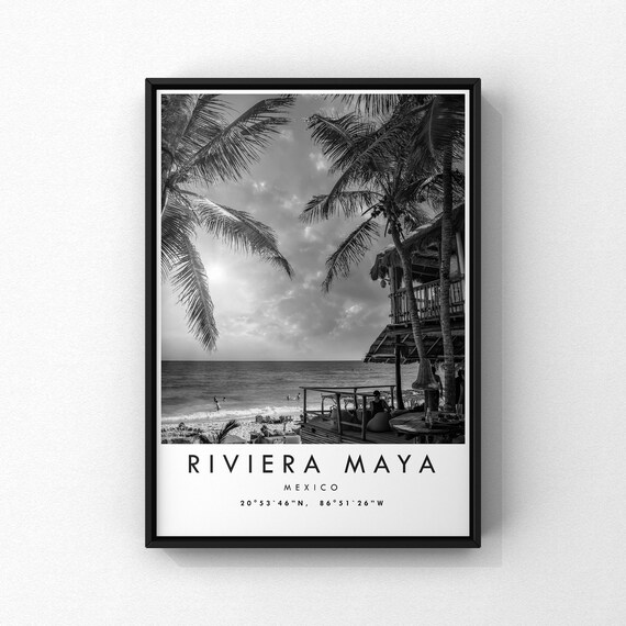 Riviera Maya Travel Print Riviera Poster Unique - Etsy España