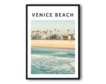 Venice Beach Travel Print, California Poster, Unique Wallart Decor, Minimalist art, Home Decor, California, Popular Print A1/A2/A3/A4/A5