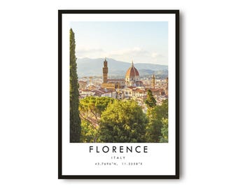 Florence Travel Print | Duomo Skyline Wall Art | Italian Cityscape Photography Decor
