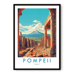 Impresión de viaje de Pompeya, póster de viaje de Pompeya, impresión de Italia, decoración de viaje, impresión popular, regalo de cumpleaños, A1/A2/A3/A4/A5