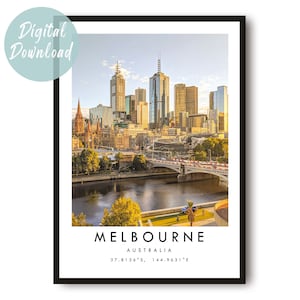 Melbourne Travel Print | Digital Download | 25 Different Size Options