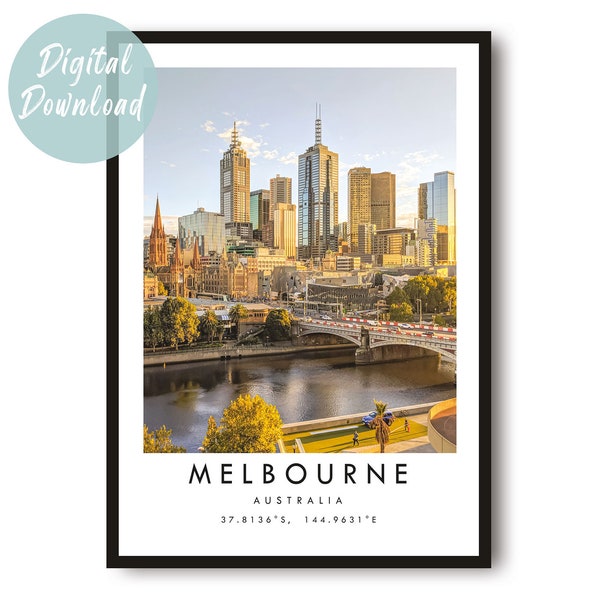 Melbourne Travel Print | Digital Download | 25 Different Size Options