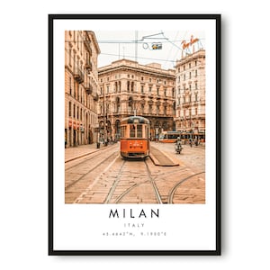 Milan Travel Print, Milan Poster Print, Italy Wall Art Minimalist, Photography, Prints of Italy, Milan Travel Poster, Popular Gift