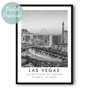 Impresión de viaje a Las Vegas / Descarga digital / 25 opciones de tamaños diferentes