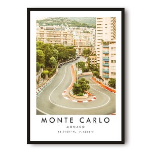 Monte Carlo Travel Print, Monaco travel Poster, Home Decor, print, poster A1/A2/A3/A4/A5