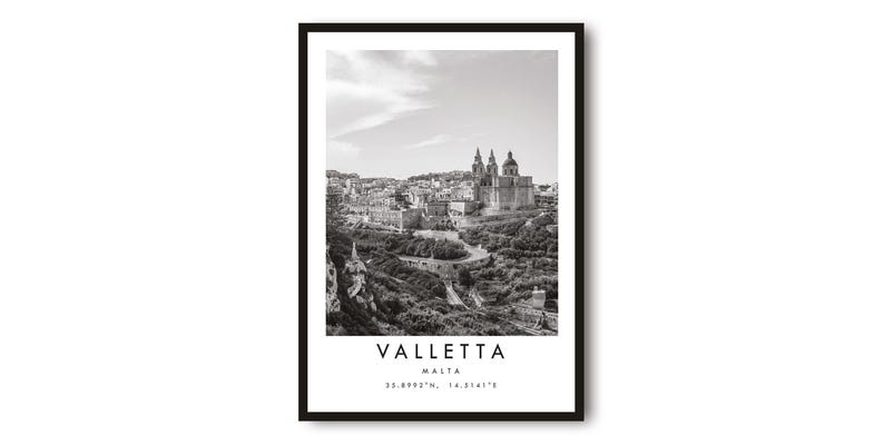 Valletta Malta Photography Print: Minimalist Wall Art image 1