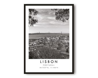 Lisbon Portugal Print: Minimalist Travel Poster