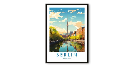 Berlin Travel Poster: Giclée Fine Art Print, Germany Decor