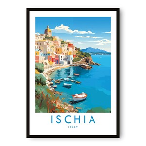 Ischia Reisedruck, Ischia Reiseplakat, Italien Druck, Reisedekor, beliebter Druck, Geburtstagsgeschenk, A1/A2/A3/A4/A5