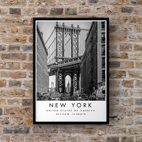 New York Travel Print New York Poster Print New York Wall Etsy