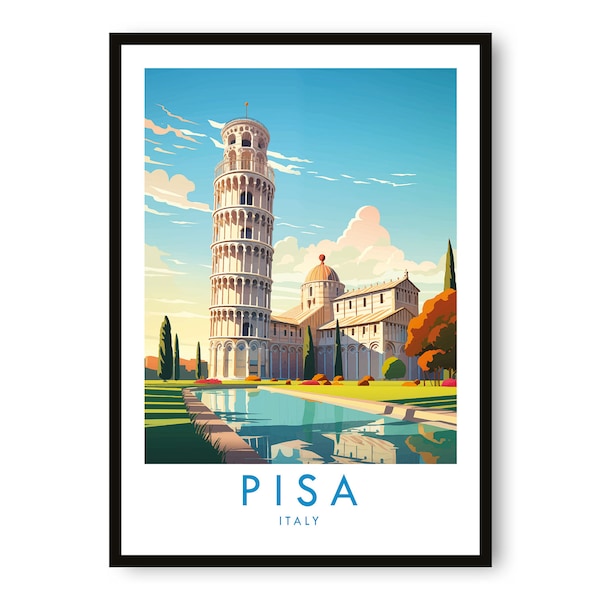 Stampa di viaggio di Pisa, poster di viaggio di Pisa, stampa italiana, decorazione di viaggio, stampa popolare, regalo di compleanno, A1/A2/A3/A4/A5