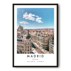Madrid Travel Print, Madrid Poster, Unique Wallart Decor, Home Decor, Spain Madrid  Popular Print A1/A2/A3/A4/A5
