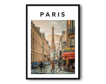 Impression de voyage à Paris, affiche de Paris, décoration art mural unique, art minimaliste, décoration d'intérieur, impression France, impression populaire A1/A2/A3/A4/A5