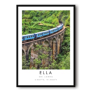 Ella Travel Print, Sri Lanka Poster, Colour Print, Minimalist Home Decor, City  A1/A2/A3/A4/A5