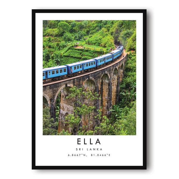 Ella Travel Print, Sri Lanka Poster, Colour Print, Minimalist Home Decor, City  A1/A2/A3/A4/A5