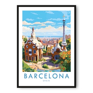Barcelona Reisedruck, Barcelona Reisedruck, Spanien Druck, Reisedekor, Beliebter Druck, Geburtstagsgeschenk, A1/A2/A3/A4/A5