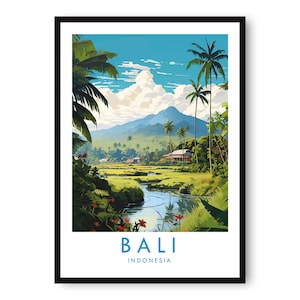 Impresión de viaje a Bali, póster de viaje a Bali, impresión de Indonesia, decoración de viaje, impresión popular, regalo de cumpleaños, A1/A2/A3/A4/A5