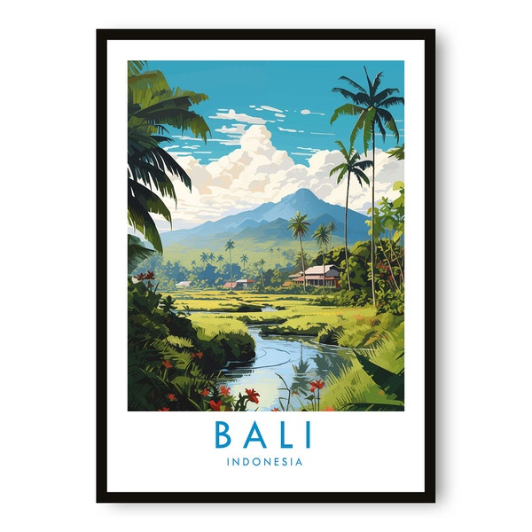 Bali Travel Print, Bali Travel Poster, Indonesia Print, Travel Decor, Popular Print, Birthday Gift, A1/A2/A3/A4/A5