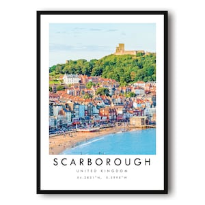 Scar Borough Reise Druck, Scar Borough Poster, Einzigartige Wandkunst, Farbdruck, Home Decor, Beliebter Druck A1/A2/A3/A4/A5