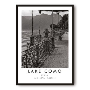 Lake Como Travel Print, Lake Como Poster Print, Lake Como Wall Art Minimalist, Photography Prints of Lake Como Italy, Popular Gift