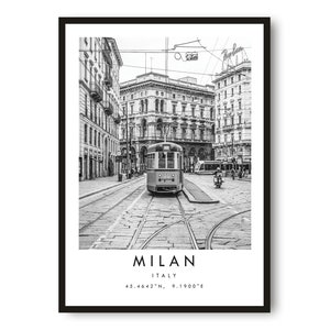 Milan Travel Print, Milan Poster Print, Italy Wall Art Minimalist, Photography, Prints of Italy, Milan Travel Poster, Popular Gift