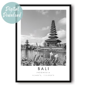 Impressão de viagem em Bali | Download digital | 25 opções de tamanho diferentes