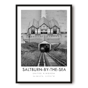 Saltburn by the Sea Reise-Druck, Saltburn Poster, einzigartiges Wanddekor, Wohnkultur, England Saltburn, beliebter Druck A1 / A2 / A3 / A4 / A5