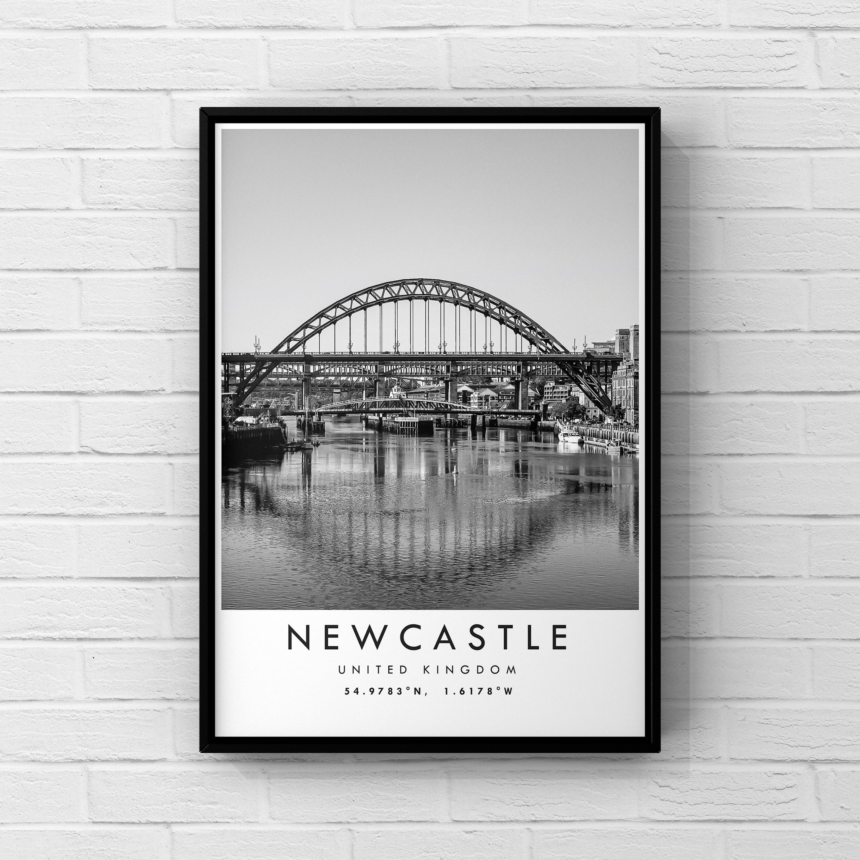 Newcastle Travel Print Newcastle Poster Unique Wallart Etsy
