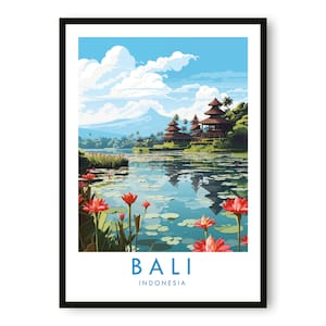 Bali Travel Print, Bali Travel Poster, Indonesia Print, Travel Decor, Popular Print, Birthday Gift, A1/A2/A3/A4/A5